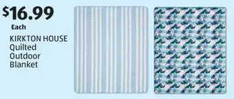 Aldi KIRKTON HOUSE Quilted Outdoor Blanket offer