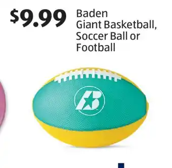 Aldi Baden Giant Basketball, Soccer Ball or Football offer