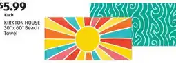 Aldi KIRKTON HOUSE 30 x 60 Beach Towel offer