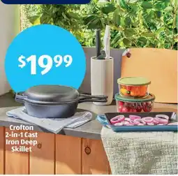Aldi Crofton 2-in-1 Cast Iron Deep Skillet offer