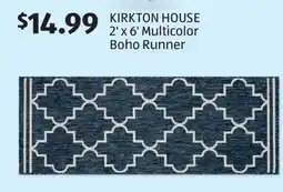 Aldi KIRKTON HOUSE 2' x 6' Multicolor Boho Runner offer
