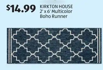 Aldi KIRKTON HOUSE 2' x 6' Multicolor Boho Runner offer