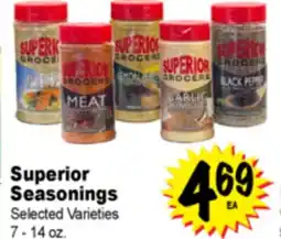 Superior Grocers Superior Seasonings offer