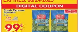 Superior Grocers Fresh Express Spinach offer