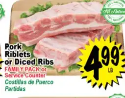 Superior Grocers Pork Riblets or Diced Ribs offer