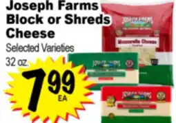 Superior Grocers Joseph Farms Block or Shreds Cheese offer