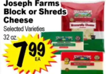 Superior Grocers Joseph Farms Block or Shreds Cheese offer
