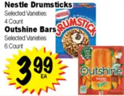 Superior Grocers Nestle Drumsticks4 Count , Outshine Bars, 6 Count offer