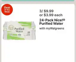 Walgreens 24-Pack Nice! Purified Water offer
