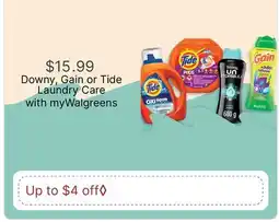 Walgreens Downy, Gain or Tide Laundry Care offer