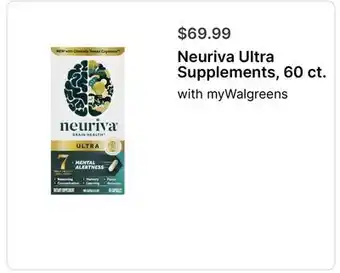 Walgreens Neuriva Ultra Supplements, 60 ct offer