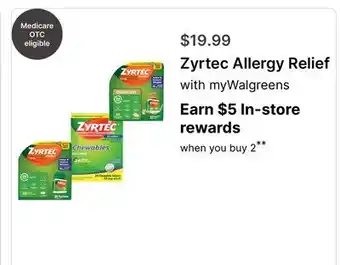 Walgreens Zyrtec Allergy Relief offer