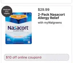 Walgreens 2-Pack Nasacort Allergy Relief offer