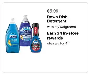 Walgreens Dawn Dish Detergent offer