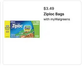 Walgreens Ziploc Bags offer