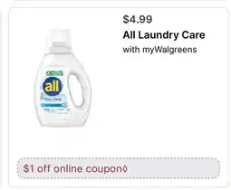 Walgreens All Laundry Care offer