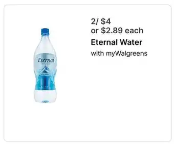 Walgreens Eternal Water offer