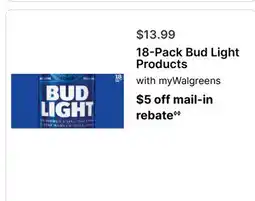 Walgreens 18-Pack Bud Light Products offer