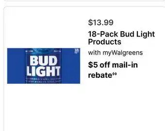Walgreens 18-Pack Bud Light Products offer