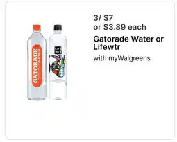 Walgreens Gatorade Water or Lifewtr offer