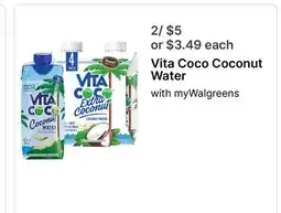 Walgreens Vita Coco Coconut Water offer