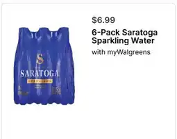 Walgreens 6-Pack Saratoga Sparkling Water offer