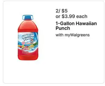 Walgreens 1-Gallon Hawaiian Punch offer