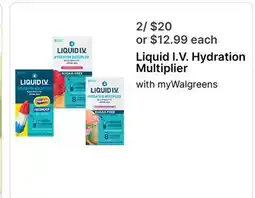 Walgreens Liquid I.V. Hydration Multiplier offer