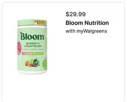 Walgreens Bloom Nutrition offer
