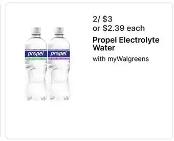 Walgreens Propel Electrolyte Water offer