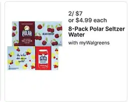 Walgreens 8-Pack Polar Seltzer Water offer