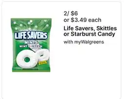 Walgreens Life Savers, Skittles or Starburst Candy offer