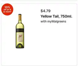 Walgreens Yellow Tail, 750ml offer