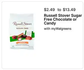 Walgreens Russell Stover Sugar Free Chocolate or Candy offer