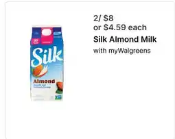 Walgreens Silk Almond Milk offer