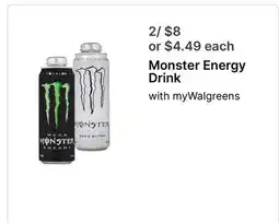 Walgreens Monster Energy Drink offer