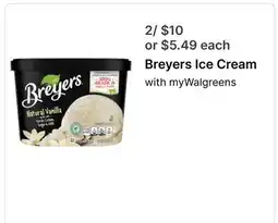 Walgreens Breyers Ice Cream offer