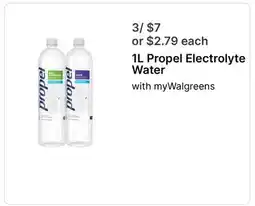 Walgreens 1L Propel Electrolyte Water offer