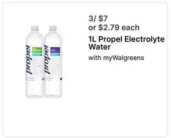 Walgreens 1L Propel Electrolyte Water offer