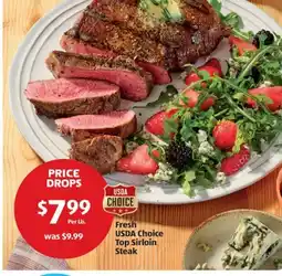 Aldi Fresh USDA Choice Top Sirloin Steak offer