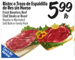 El Super Fresh Fresh Boneless Beef Clod Steaks or Roast offer