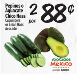 El Super Fresh Cucumbers or Small Hass Avocado offer