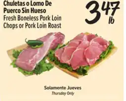 El Super Fresh Fresh Boneless Pork Loin Chops or Pork Loin Roast offer