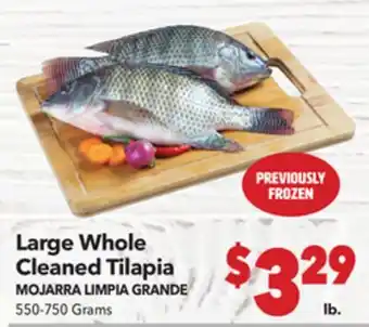 Vallarta Supermarkets Large Whole Cleaned Tilapia / MOJARRA LIMPIA GRANDE offer