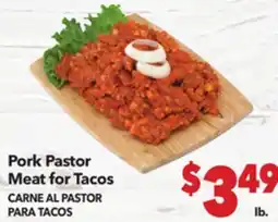 Vallarta Supermarkets Pork Pastor Meat for Tacos / CARNE AL PASTOR PARA TACOS offer