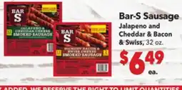 Vallarta Supermarkets Bar-S Sausage offer