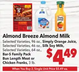 Vallarta Supermarkets Almond Breeze Almond Milk offer