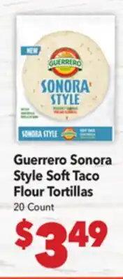 Vallarta Supermarkets Guerrero Sonora Style Soft Taco Flour Tortillas offer