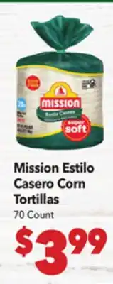 Vallarta Supermarkets Mission Estilo Casero Corn Tortillas offer
