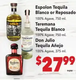 Vallarta Supermarkets Espolon Tequila Blanco or Reposado offer